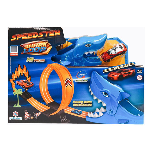 Pista De Brinquedo Speedster Shark Loop - Polibrinq